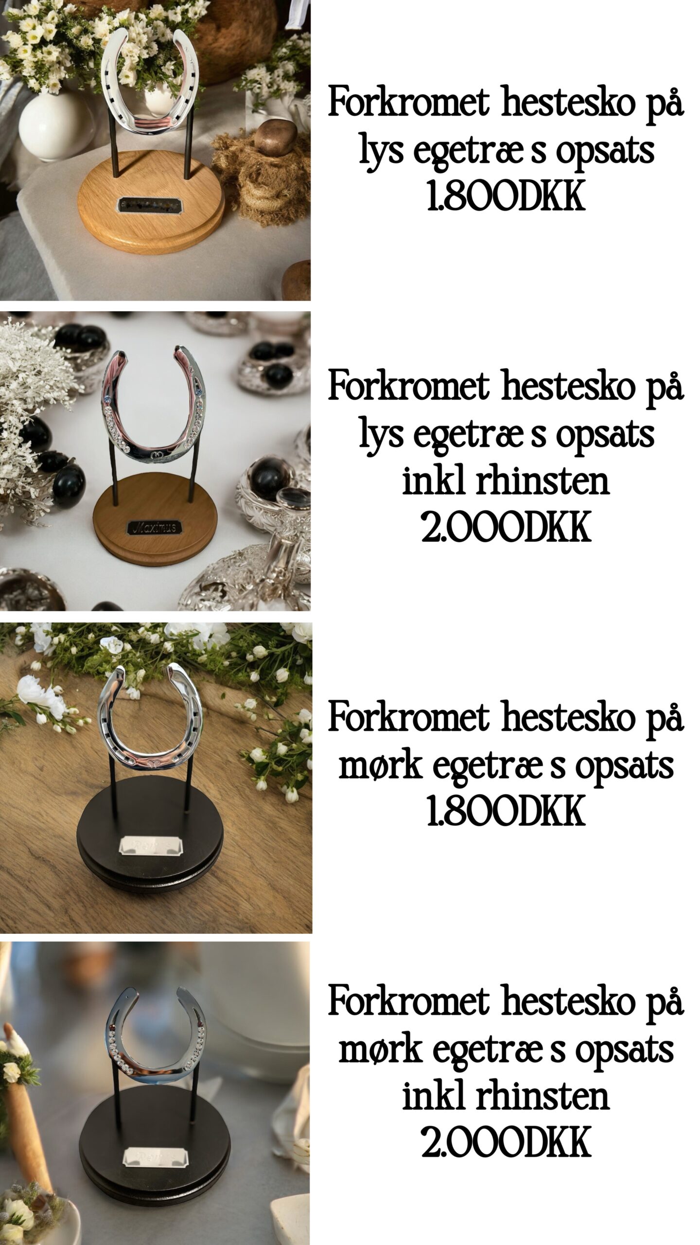 Forkromet hestesko – Molly's Minder
